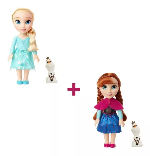 Bonecas Frozen Elsa e Anna Disney Brinquedo para Crianças De Plástico