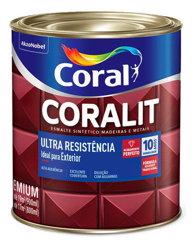 Tinta Esmalte Premium Coralit Azul Del Rey Brilhante 3,6l