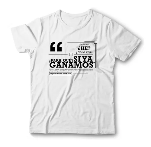 Remera Algodón San Lorenzo - Patón Bauza - Si Ya Ganamos