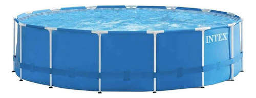 Piscina estructural redondo Intex 28241 con capacidad de 16805 litros de 457cm de largo x 457cm de ancho de 4.57m de diámetro  azul