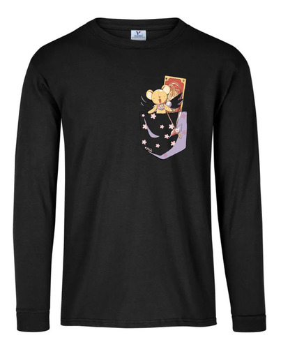 Playera M Larga Pocket Kero De Bolsillo Sakura Card Cap