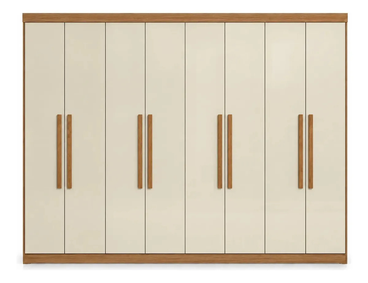 Guarda-Roupa Paris 8 Portas 200x237x47cm Cinamomo Off White