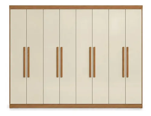 Guarda-Roupa Paris 8 Portas 200x237x47cm Cinamomo Off White