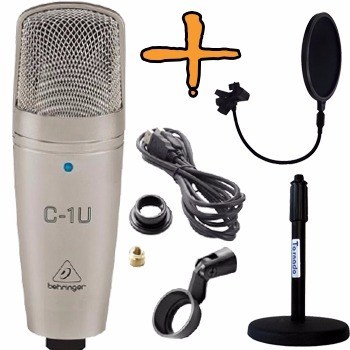 Microfono Behringer Condenser Usb +base+cable+ Pop Filter+
