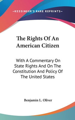 Libro The Rights Of An American Citizen: With A Commentar...