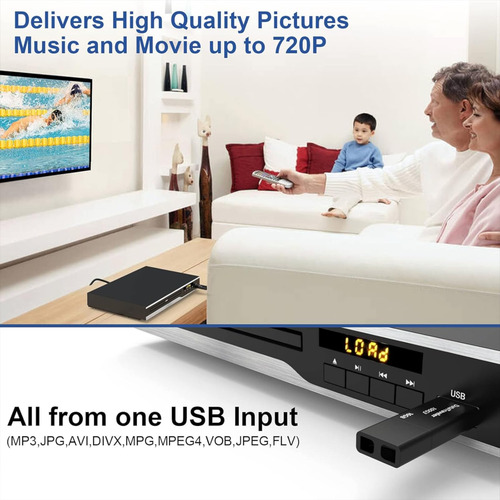 Reproductor De Dvd Maite Mtdvd-ba Region Free Con Salidas Rc