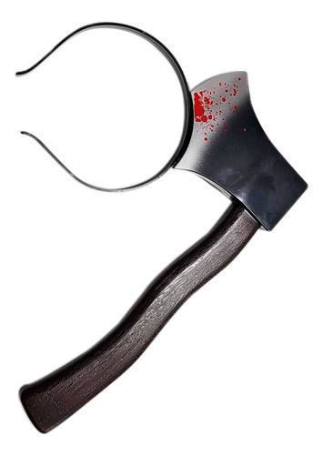 Hacha Machete Balaca Cabeza Diadema Zombie Terror Disfraz 25cm halloween