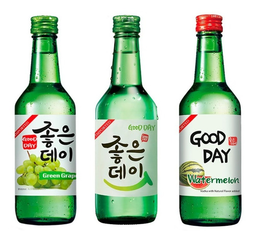Imagen 1 de 7 de Combo 12 Soju Coreanos - Good Day 