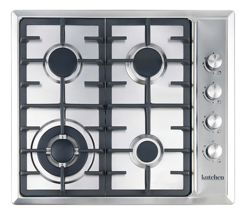 Parrilla Gas Kutchen Kpg32560s 4 Quemadores Acero Inox. 60cm Color Plateado