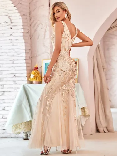 Vestidos beige con dorado outlet
