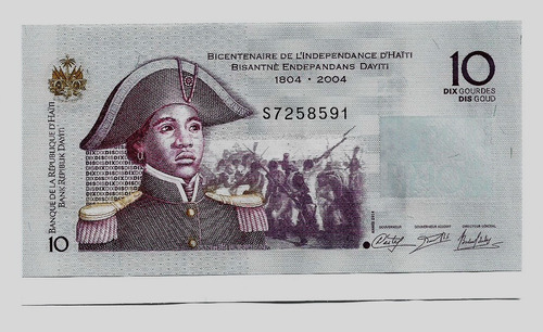 Fk Billete Haiti 10 Gourdes 2014 P-272f Commemorativo U N C