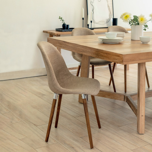 Imagen 6 de 7 de Silla De Comedor Tapizada Diseño Nina Wood | Contado