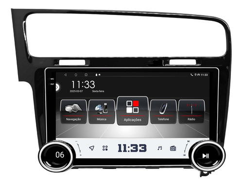 Multimidia Golf Mk7 13/19 Android Auto 64gb Carplay 10p Knob