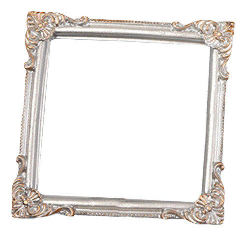 Antiguo Colgante De Pared De Mesa Con Marco De Plata Plata