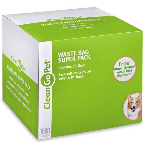 Clean Go Mascota Perro Bolsas De Residuos  Super Pack  75 P