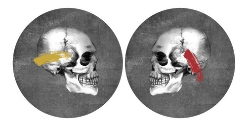 Vinilos Decorativos Craneos 06 Arte Skull 2 Sticker De 55x55 Color Multicolor