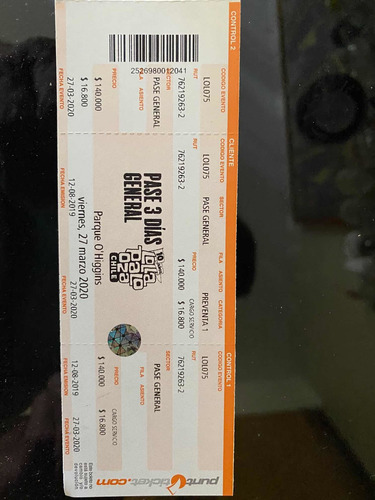 Entrada Lollapalooza 3 Dias