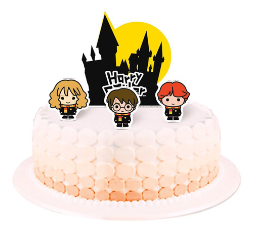 Topper Para Bolo Festa Harry Potter Kids - 04 Unidades