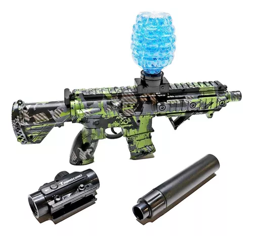 Brinquedo Metralhadora Automática Nerf Dardos Mira Camuflada