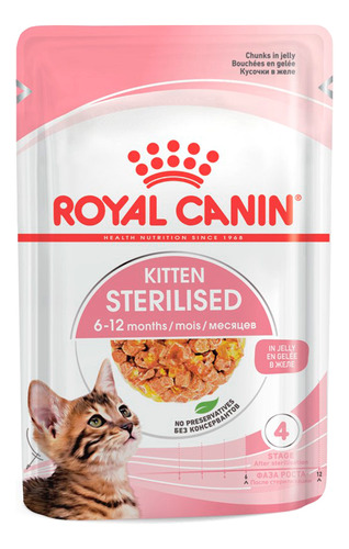 Ração Úmida Royal Canin Kitten Sterilised Gato 6-12 Mês 85g