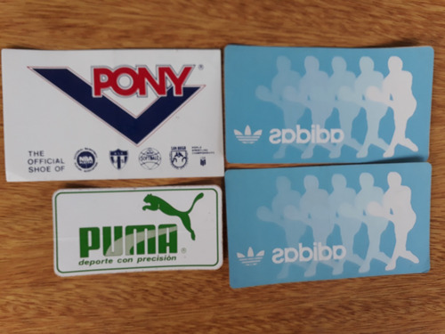 Lote X 4 Calcomanias Puma Pony adidas Precio X Todas