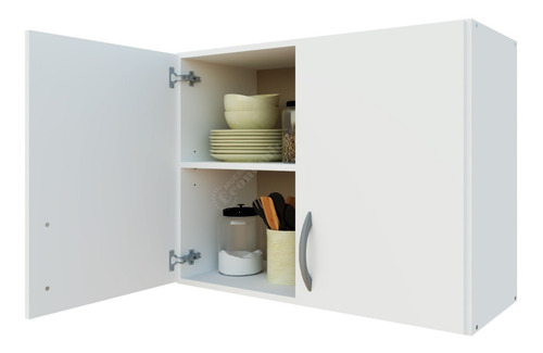 Alacena Melamina 80cm Armada Organizador Cocina 2 Puertas