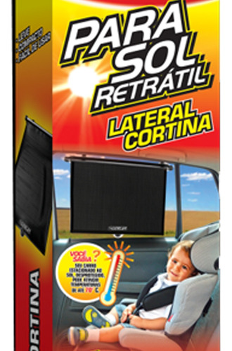 Para-sol Cortina Lateral Retratil Para Carros C/ Ventosas 