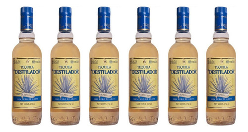 Pack De 6 Tequila El Destilador Reposado 750 Ml