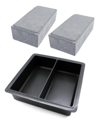 Kit 10 Formas Para Piso Bloquete Duplo De Calçada 20x10x6