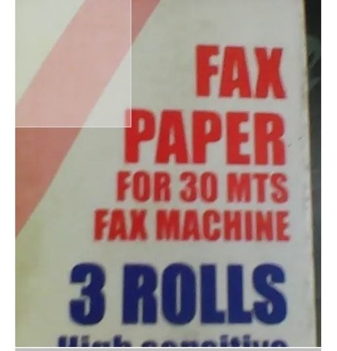 Papel Para Fax, 30 Mts Caja Con Tres Rollos