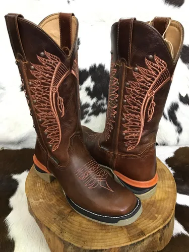 Bota Goyazes Feminina Texana Atlanta Caramelo Solado Jump