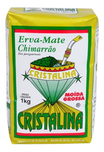 Imagem 1 de 1 de Erva Mate Para Chimarrão Cristalina 1kg - Sabor Moída Grossa