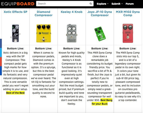 Imagen 2 de 2 de Pedal Joyo Dyna Compressor - Envío Gratis - Stock En Chile