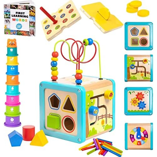 Cubo De Actividades De Madera Bebés - Niños De 1 3 Aã...