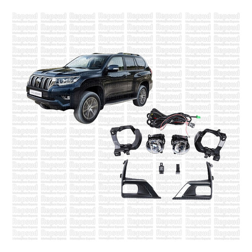 Kit De Neblinero Cromado Toyota Land Cruiser Prado 2019