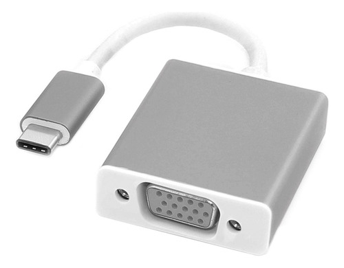 Adaptador Usb Tipo C -a- Vga Hembra  Color Blanco