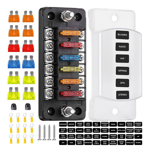 Caja De Fusibles De 6 Vías Con Bus Negativo, Atc/ Para