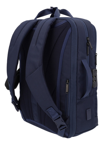 Mochila Ejecutiva Escolar Portalaptop Vanguard Vibe Color Azul Diseño De La Tela Lisa