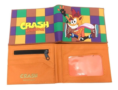 Crash Bandicoot Billetera En Goma De Caucho 