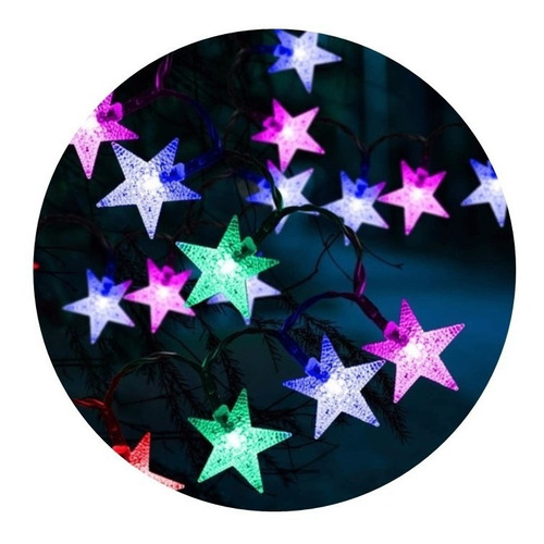 Guirnalda Luces Led Estrella Multicolor Deco Eventos Navidad