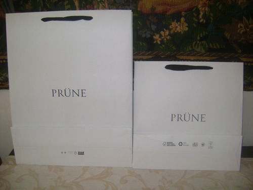 2 Bolsas De Carton De Carteras Prune Originales Excelentes 