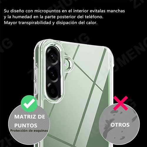5 Kit Funda Transparente Para Samsung Galaxy A56 5G con 2 Protector Pantalla y Protector Lente Cámara y Soporte,Carcasa Trasera Protectora Transparente,Antiamarilleo TPU + PC,Bumper Shock-Absorción