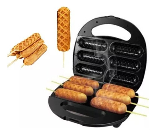 Waffle Máquina Para Salchichas Maíz Lollipop Hot Dog Maker