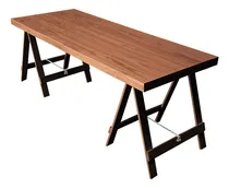 Comprar Mesa Caballete 120x80 Comedor Bar Escritorio Moderna Sajo Tapa Cedro Patas Cedro