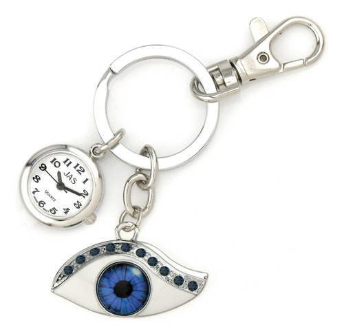 Jas Unisex Novedad Cinturón Reloj Ojo Azul Tono Plateado