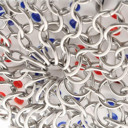 Upgrade Bolsa De Dados Chainmail Aço Inoxidável Grande