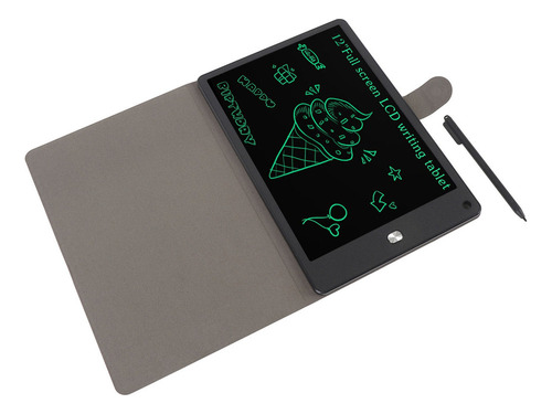 A Tableta De Diseño Borrable Pu Ca Con Escritura Lcd De 12