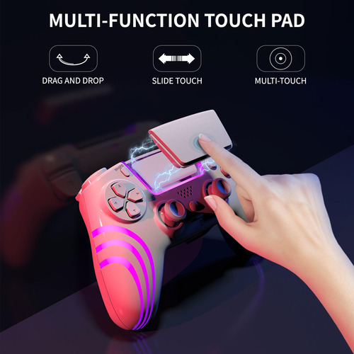 Controladores Inalámbricos Para Ps4 Hittoliy Con Led Rgb Dua