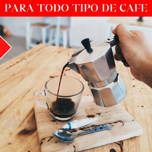 Cafetera Italiana Express Filtro Aluminio 12 Pocillos Cafe Plateado