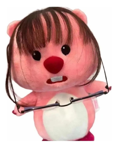 Pelúcia Loopy, O Castor + Peruca + Com Óculos 30cm